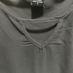 Torrid Charcoal V-Neck Blouse